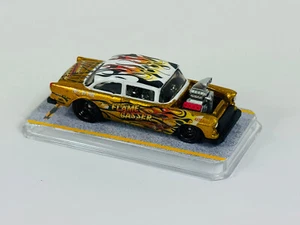 CUSTOM Hot Wheels '55 Chevy Gasser Flames On Custom Display RR - Picture 1 of 3