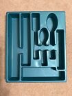 Vintage Aero Plastic Inc Silverware Flatware Tray Drawer Organizer Green 70s