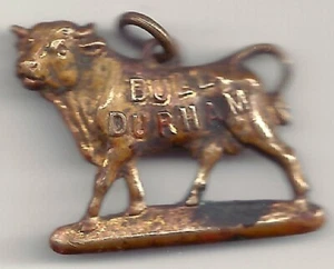 Vintage Taschenuhr Anhänger Charm Anhänger BULL DURHAM Tabak 14k vergoldet - Bild 1 von 2