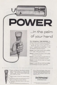 1955 Dictaphone: Power In the Palm Of Your Hand Vintage Print Ad - Picture 1 of 1