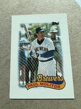 1989 Paul Molitor Major League Leaders Mini Card #58 Milwaukee Brewers HOF