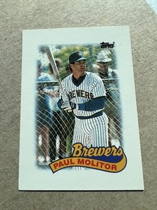 1989 Paul Molitor Major League Leaders Mini Card #58 Milwaukee Brewers HOF