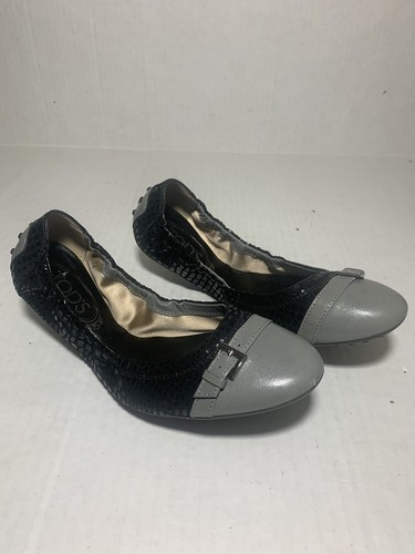 Ballerine ballerine TOD’S da donna nere in pelle con fibbia e punta taglia 38 US 7 5 usate in ottime condizioni
