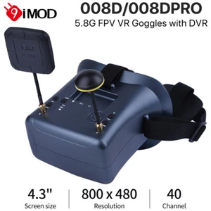 9IMOD 5.8G FPV Goggles 008D 008DPRO 40CH 4.3inch Screen With DVR for FPV Drone - Bild 1 von 25
