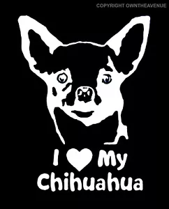 I Love My Chihuahua Car Truck Window Bumper Laptop Cooler Sticker Decal 5" vcwht - Picture 1 of 2