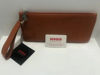 Bolso sin asas Hobo International de cuero naranja con cremallera y asa nuevo con etiquetas Foto 1 de 4