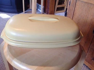 Vaporizador de verduras para microondas Tupperware dorado y bronceado 11" x 8" x 2,5" - Imagen 1 de 6