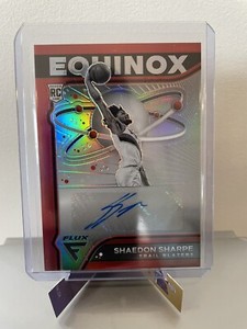 2022-23 Panini Flux Equinox Shaedon Sharpe RC Auto #35/35 SSP