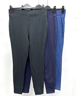 Leggings jeans femininas de malha de cintura alta Ex Papaya tamanhos 8-22 - Imagem 1 de 4