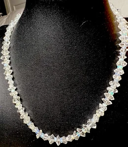 Herkimer Diamond Necklace X-Large Stones W/Ethiopian Opal and Sterling Silver - Picture 1 of 10