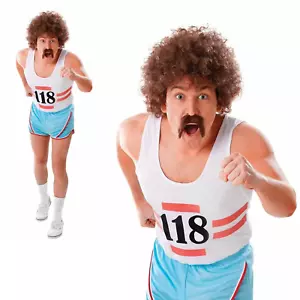 118 118 Running Man 80s Stag 1980s Marathon Fancy Dress Costume - Picture 1 of 1