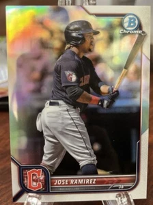 2022 Bowman Chrome Jose Ramirez Refractor /499 #63 Cleveland Guardians Indians - Picture 1 of 3