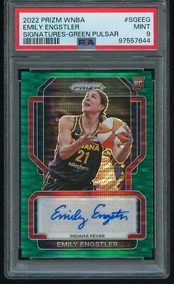 Emily Engstler 2022 Panini Prizm WNBA Signatures Green Pulsar Auto RC /25 PSA 9 - Image 1 of 2