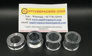 2016- Triumph Daytona 675R  675R ABS  Captive wheel spacers. Silver - Picture 1 of 2