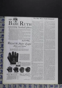 1928 SPORT BASEBALL BABE RUTH REACH GLOVE ATHLETIC EQUIPMENT LEAGUE AD DX004 - Picture 1 of 1