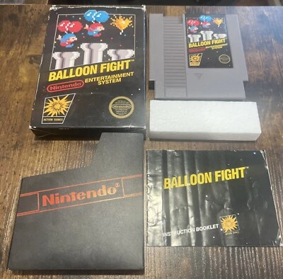 Nes Nintendo Ballon Fight Black Box 5 Screw Complete Tested Guaranteed - Image 1 of 4