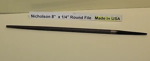 Nicholson 8" Round 1/4" File 40687 Smooth Cut New Old Stock * Made in USA - Picture 1 of 7