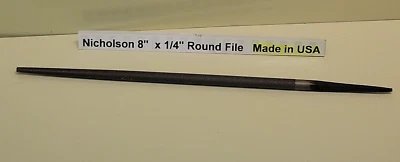 Nicholson 8" redondo 1/4" arquivo 40687 corte liso novo estoque antigo * Feito nos EUA - Imagem 1 de 4