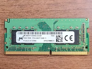MICRON 8GB 1Rx8 PC4-2400T DDR4 SODIMM MEMORY RAM MTA8ATF1G64HZ-2G3B1 820570-005 - Picture 1 of 2