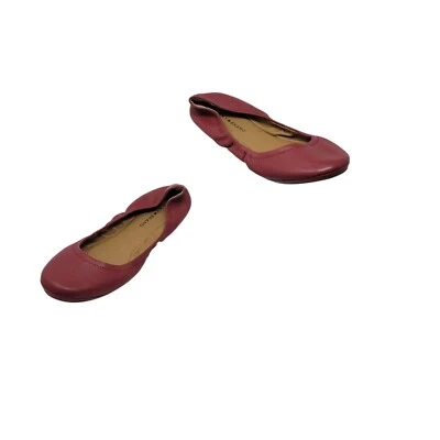Lucky Brand Mujer Emmie Ballet Plano Cuero Rojo 10 Balletcore Informal Comodidad Foto 1 de 4