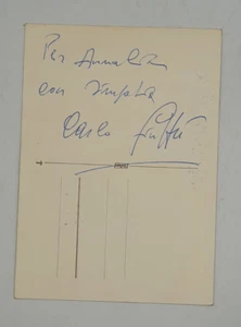 CARLO GIUFFRÉ Autografo originale manoscritto Hand Signed Autograph Cartolina - Picture 1 of 2