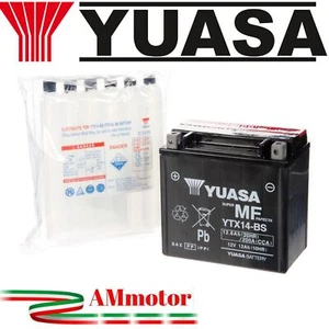 Yuasa YTX14-BS Battery Kawasaki Vulcan 800 1997 1998 Motorcycle Starter Parts - Picture 1 of 1
