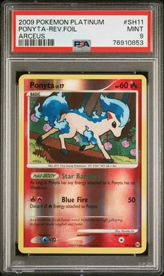 PSA 9 Ponyta Reverse Holo Sh11 Arceus Pokemon Card - Image 1 of 2
