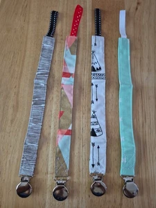 4-Pack Baby Accessory Pacifier Clips For Soothie & Binky Holders Handmade - Picture 1 of 4