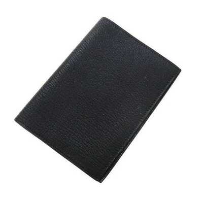 Estuche de cuero negro para pasaporte HERMES cubierta para cuaderno sello Z usado Foto 1 de 4