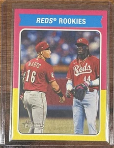 2024 Topps Heritage Combo Cards Reds Rookies #CC-1 Elly De La Cruz - Noelvi Marte - Bild 1 von 2