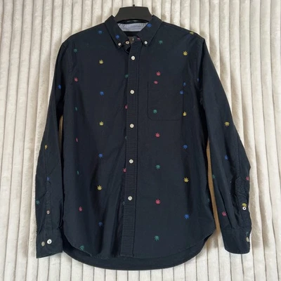 Hawkings McGill Black Button Down Shirt With MaryJane Leaf Graphic Size M - Image 1 of 4