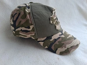 Adjustable Pink Jeweled Flower Hat Army Camo Bling Distressed Cap Alabama Girl - Picture 1 of 5