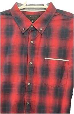 Adam Levine Red Plaid Men’s Casual Button Shirt Sz S  Long Sleeve - Image 1 of 4
