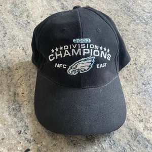  Philadelphia Eagles 2003 Champs Black Vintage OnField Strapback Hat Cap - Picture 1 of 5