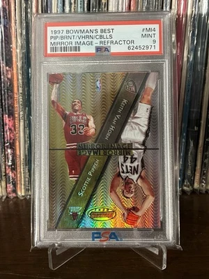 1997 Bowman’s Best Kobe Bryant Scottie Pippen Mirror Image Refractor #MI4 PSA 9 - Image 1 of 4