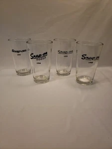 Set Of 4 Snap-on Tools Beer Pint Glassware Glasses Snap On Tools - Picture 1 of 5