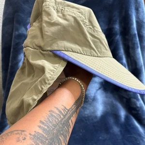 Vintage Patagonia Bimini Cap Mushroom Green Nylon Sun Hat Small Outdoor Gorpcore - Bild 1 von 10