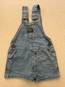 Mono corto de colección OshKosh B’Gosh para niños pequeños 3T hecho en EE. UU. 100 % algodón denim *mancha - Imagen 1 de 2