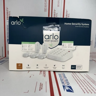 Sistema de seguridad inteligente para el hogar Arlo - Concentrador de teclado, 5 sensores, hardware y letrero de patio Foto 1 de 4
