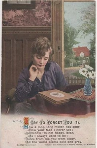 POSTCARD  SONG CARDS  I try to forget you (1) - Picture 1 of 1