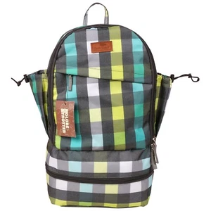 GLOBETROTTER CLEAN PLANET BACKPACK GREEN CHECK - Picture 1 of 5