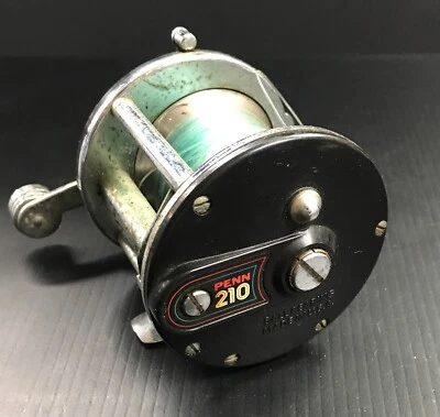 Carrete de pesca de arrastre Penn 210 rodamiento de bolas de alta velocidad viento nivel con línea verde Foto 1 de 4