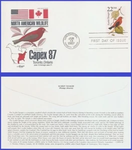 Tanager escarlata USA4 #2306 U/A ARTMASTER FDC - Imagen 1 de 1