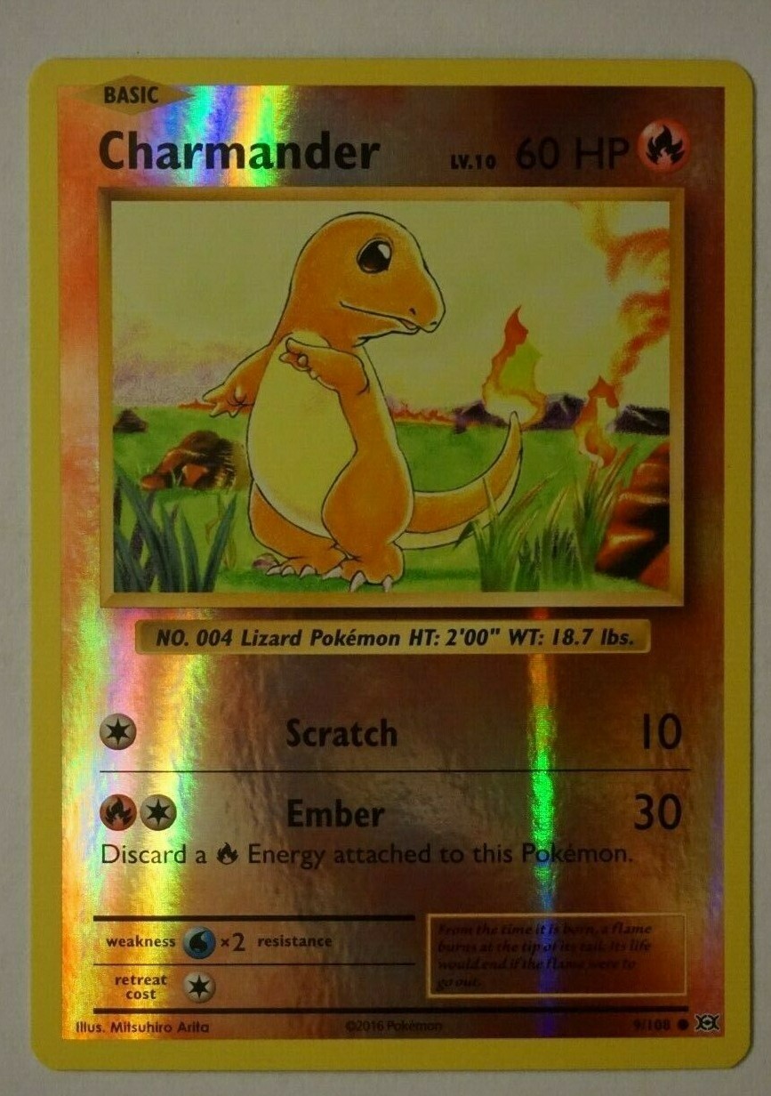 Pokemon Charmander 9/108 Reverse Holo Card XY Evolutions Common NM-MT | eBay