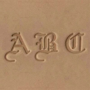 Old English Alphabet Leather Stamp Set Sold by SLC 3/4" Complete Set - Picture 1 of 1