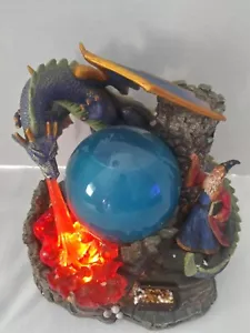 💥MAGIC Wizard and Dragon Music Illuminated Globe CLASSIC TREASURES Collectible - Picture 1 of 12