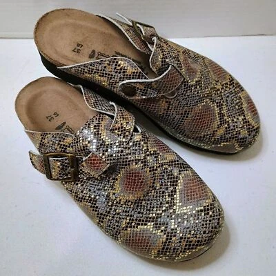 Naot Otoño Marrón y Tostado Pitón Cuero Slide Mules/Zueco Talla 37/6-6.5 Foto 1 de 4