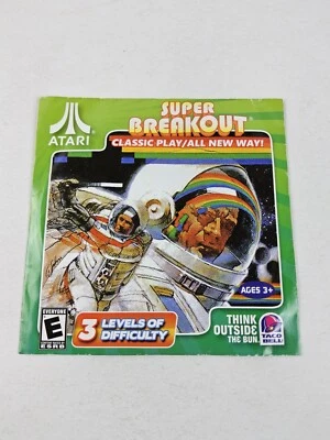 Atari Super Breakout Video Game (PC CD-ROM, 2010) Taco Bell Promo Disc Sealed - Image 1 of 2