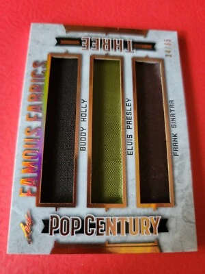 Elvis Presley BUDDY HOLLY Frank Sinatra WORN RELIC SWATCH WARDROBE CARD #d34/65 - Image 1 of 3