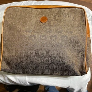 Vintage 70s MILA SCHON Monogram Clutch BAG - Picture 1 of 8